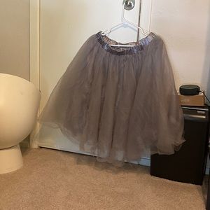Grey tulle skirt